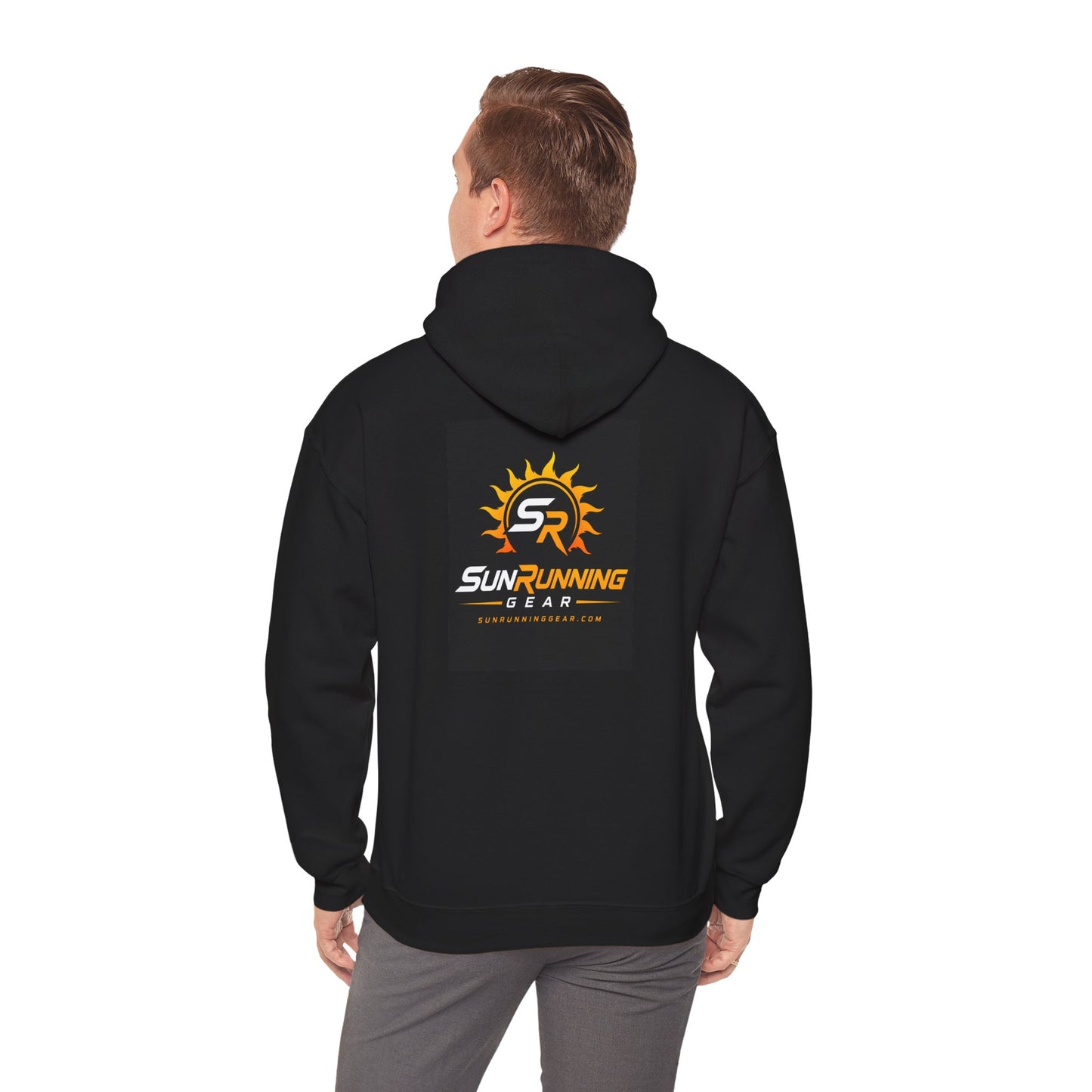 SunRunning Gear Logo Hoodie — Athletic Sun & SR Graphic Pullover