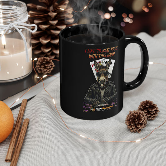 Black Coffee Mug — Gothic Pentagram Design