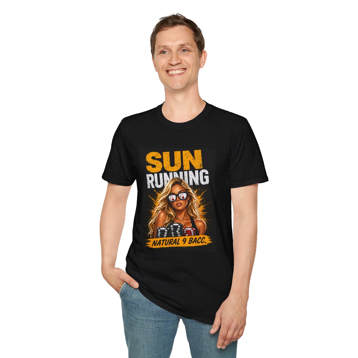 Sun Running Graphic T-Shirt — Retro Beach Babe