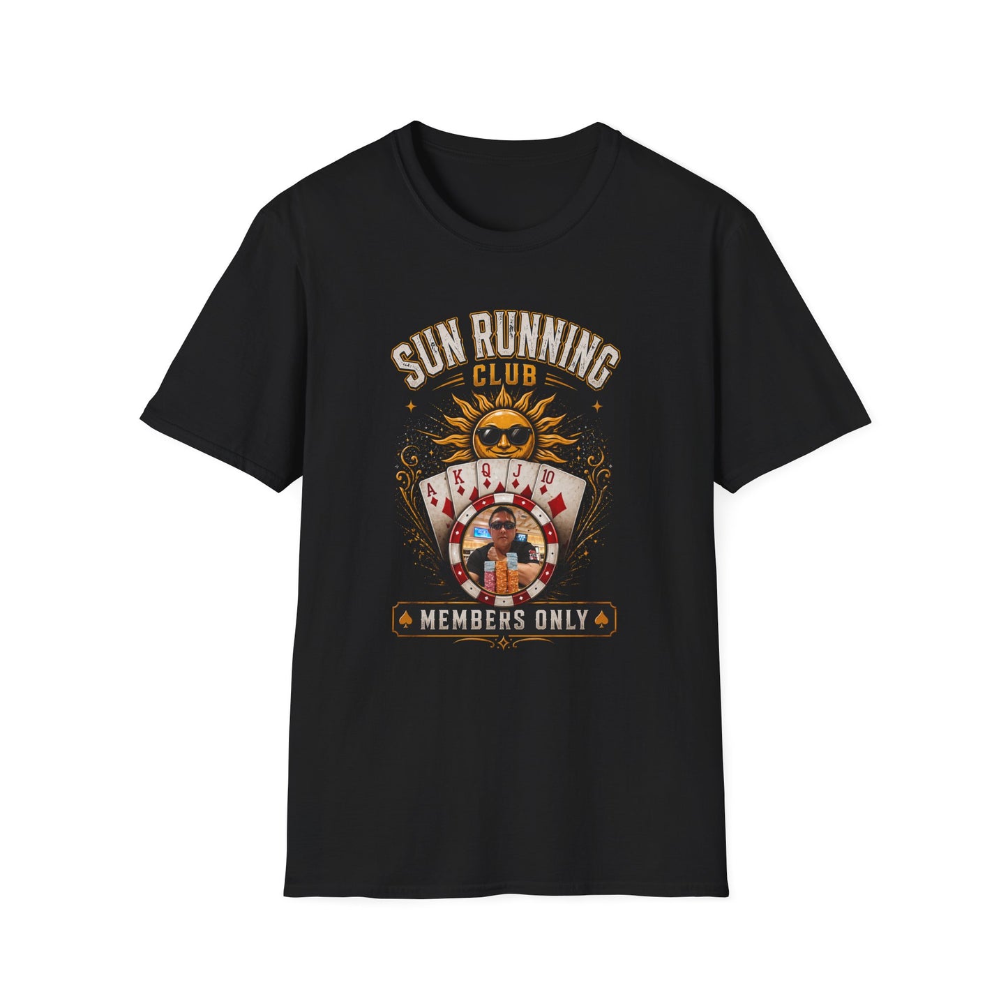 'Members Only' Retro Sun & Poker Graphic Tee