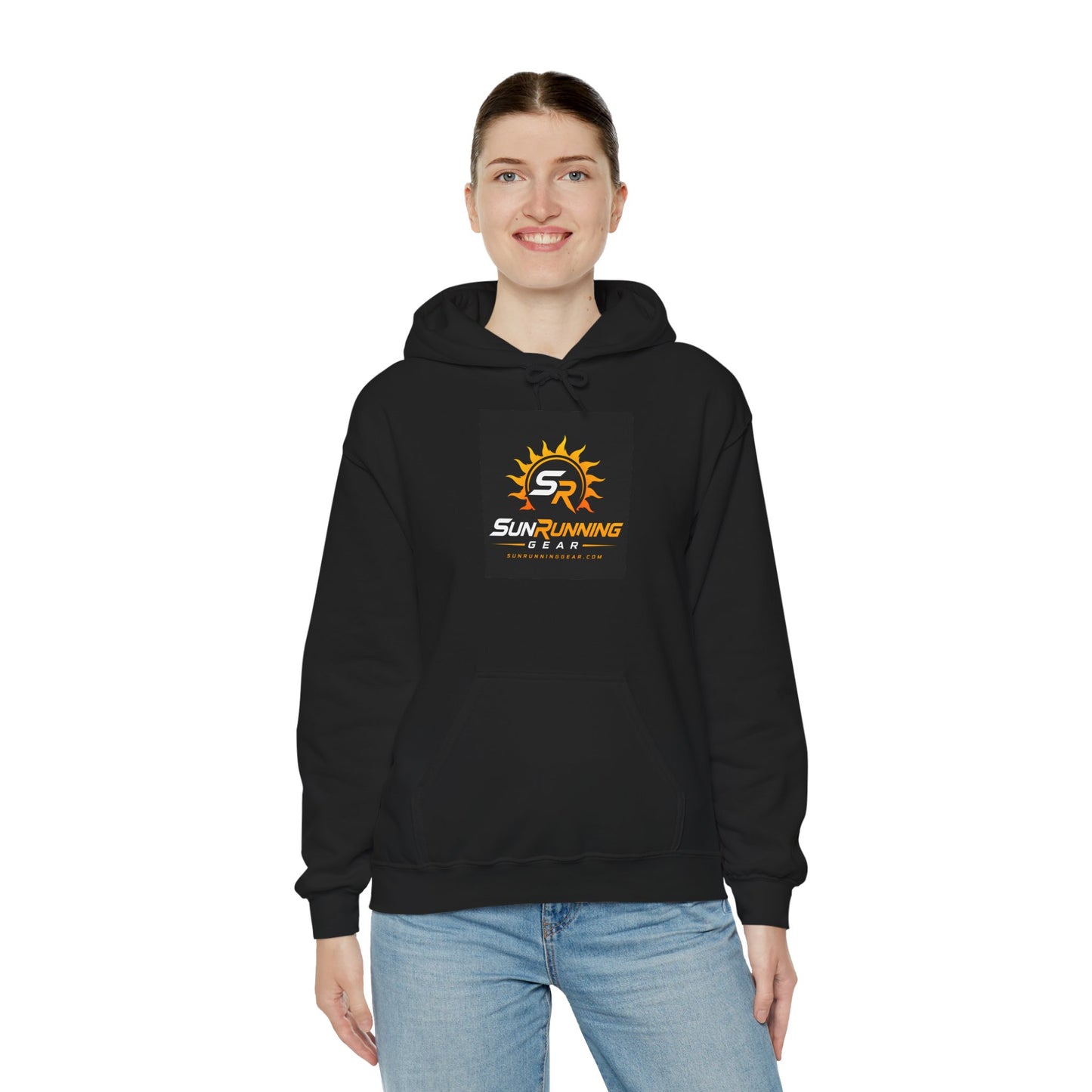 SunRunning Gear Logo Hoodie — Athletic Sun & SR Graphic Pullover