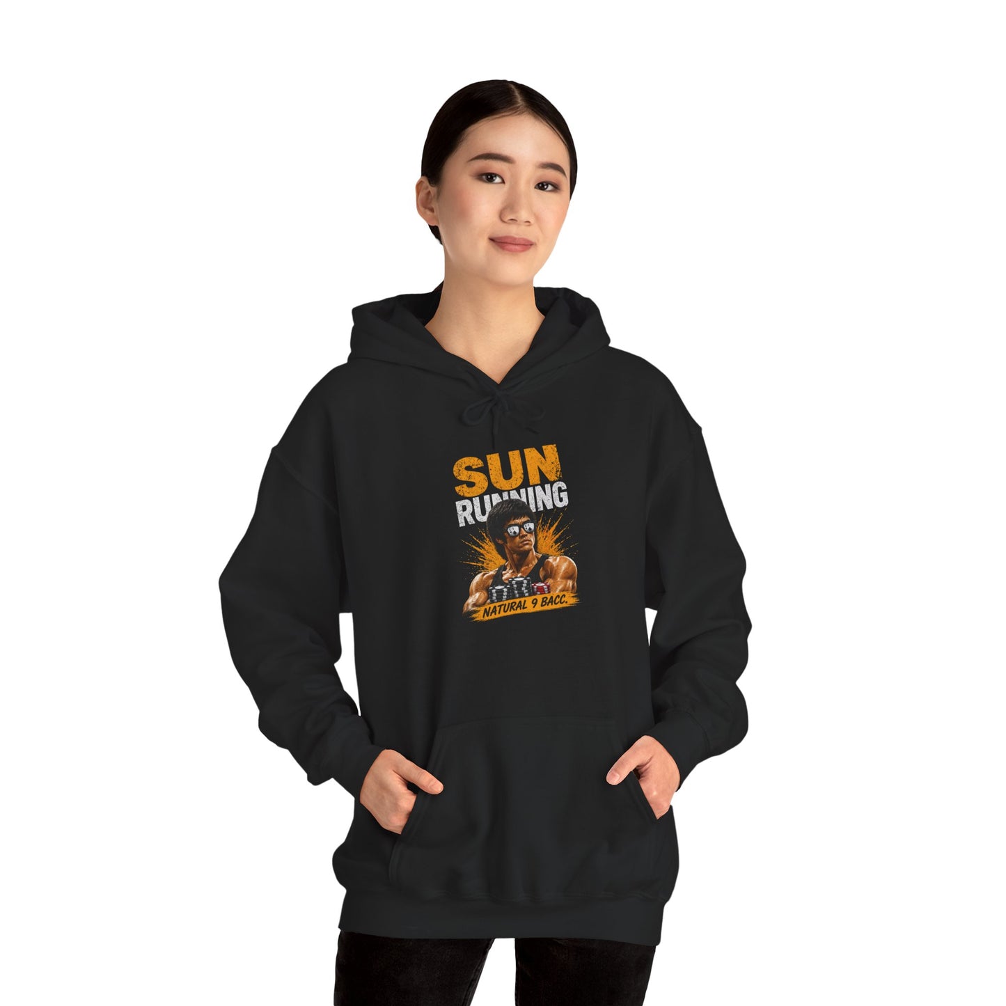 Running Sun Hoodie — Retro Runner Graphic Pullover