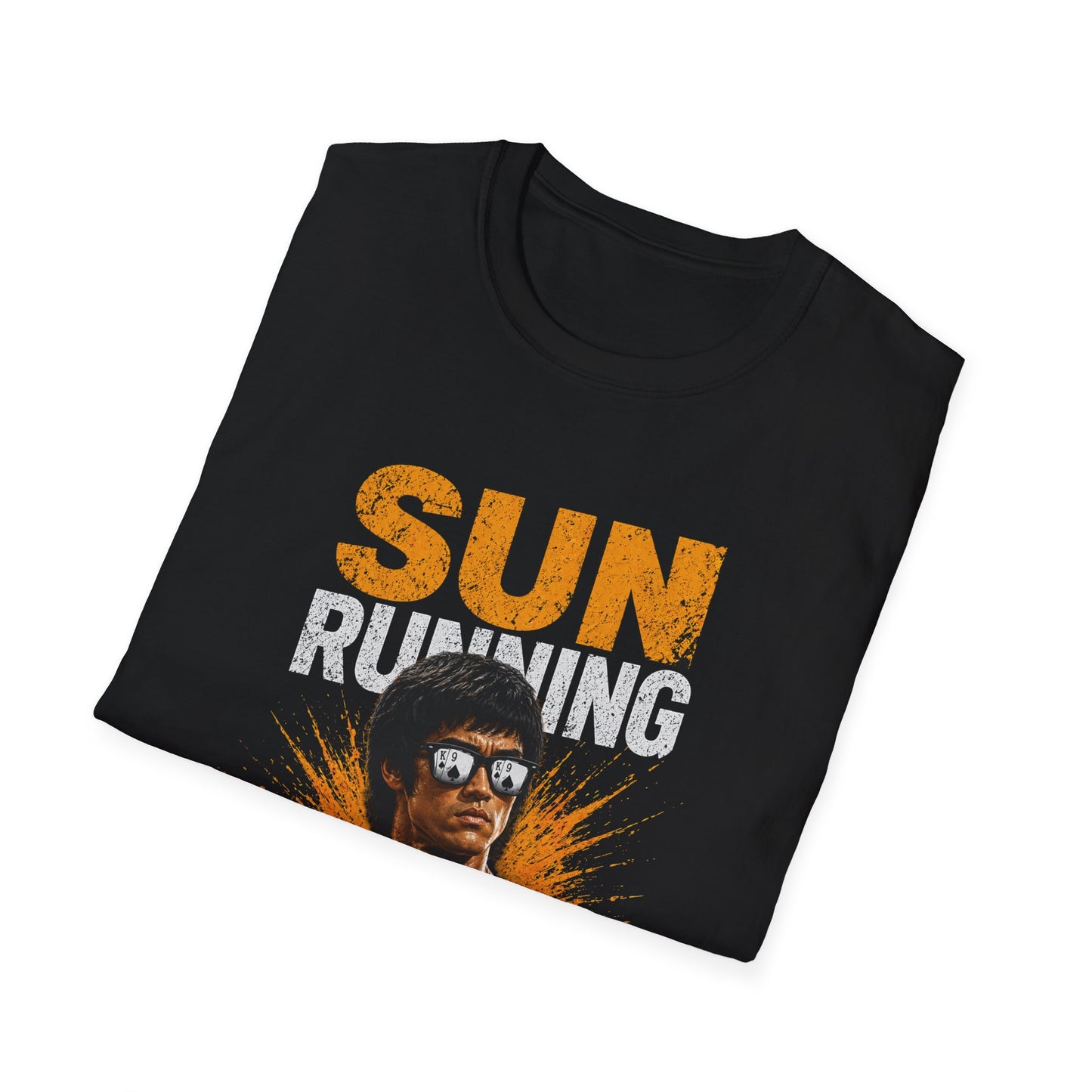 Sun Running T-Shirt — "Natural 9 Bacc." Retro Bodybuilding Tee