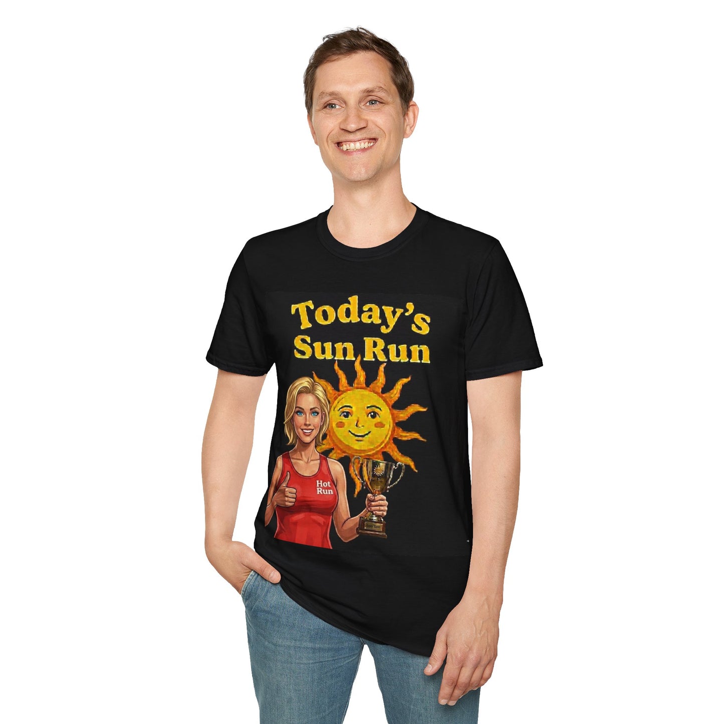 Sun Running Poker T-Shirt – Running Hot Graphic Tee | Poker Player Gift | Heater Mode Shirt