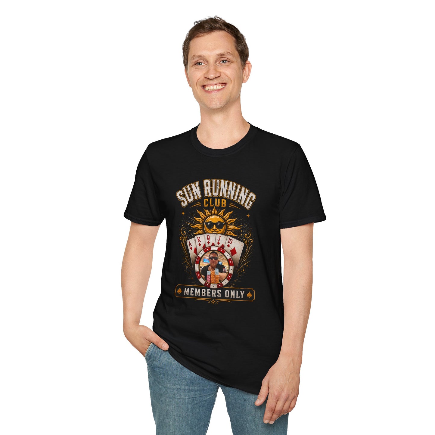 'Members Only' Retro Sun & Poker Graphic Tee