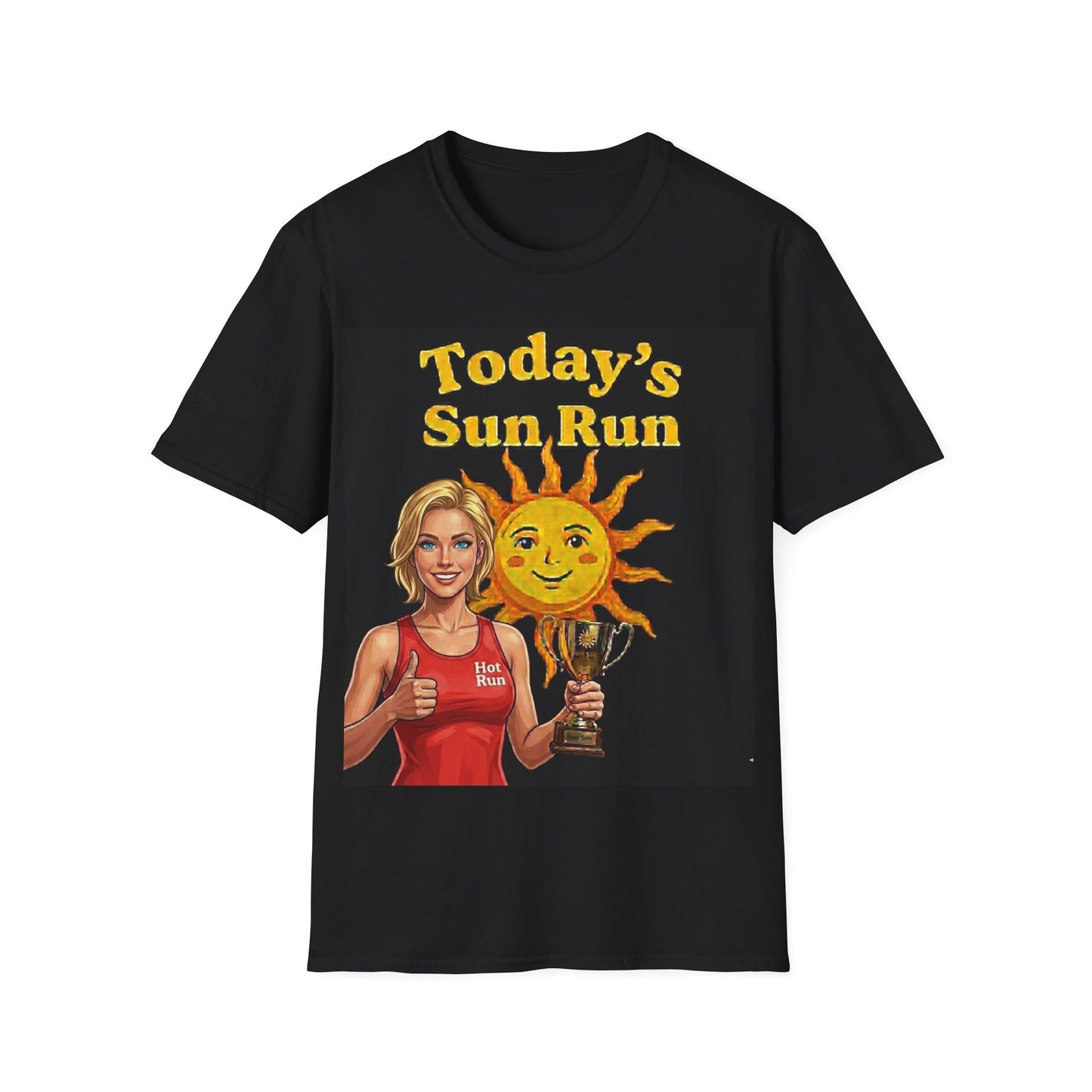 Sun Running Poker T-Shirt – Running Hot Graphic Tee | Poker Player Gift | Heater Mode Shirt