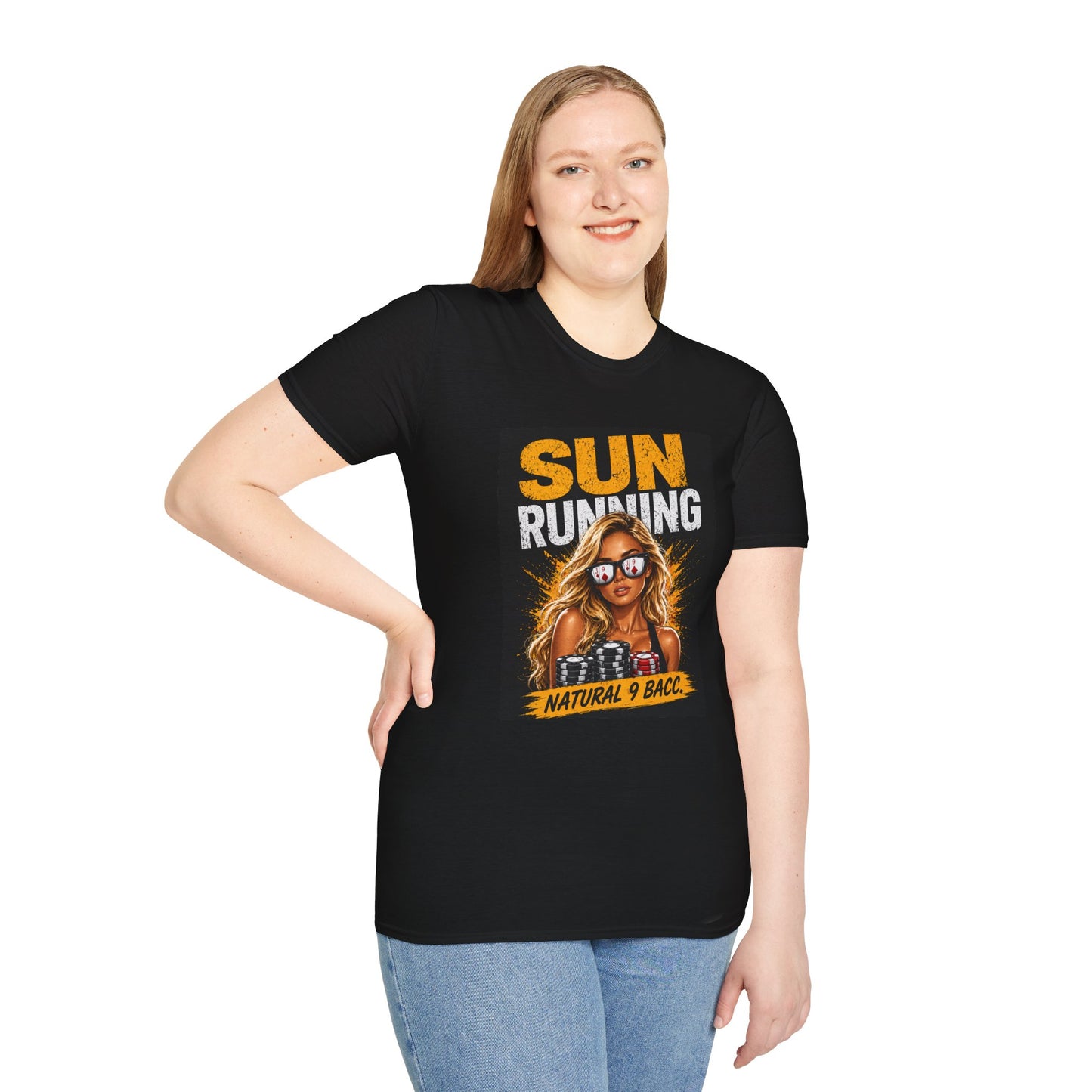 Sun Running Graphic T-Shirt — Retro Beach Babe