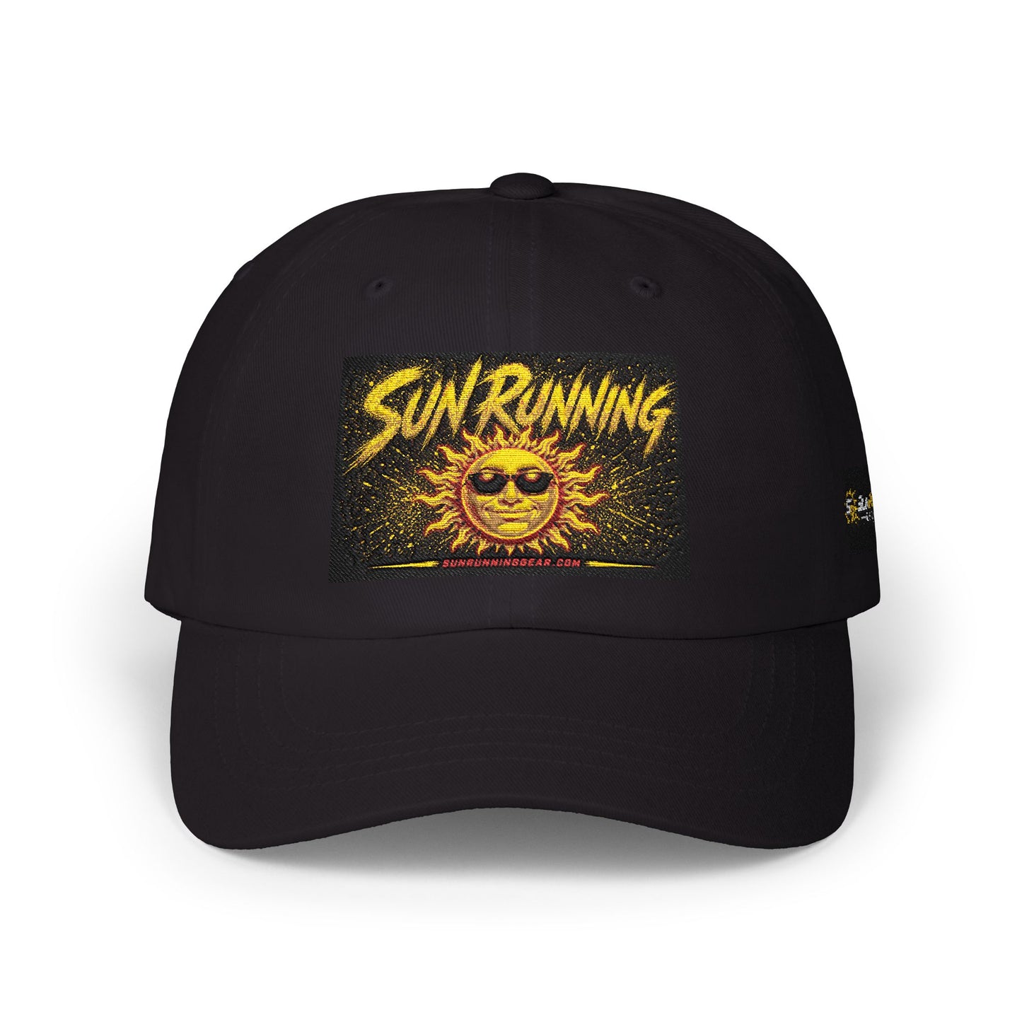 Sun Running Dad Cap — Vintage Smiling Sun Baseball Hat