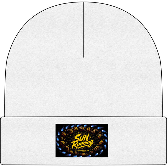 Sun Running Cuff Beanie - Spiral Logo Winter Knit Hat