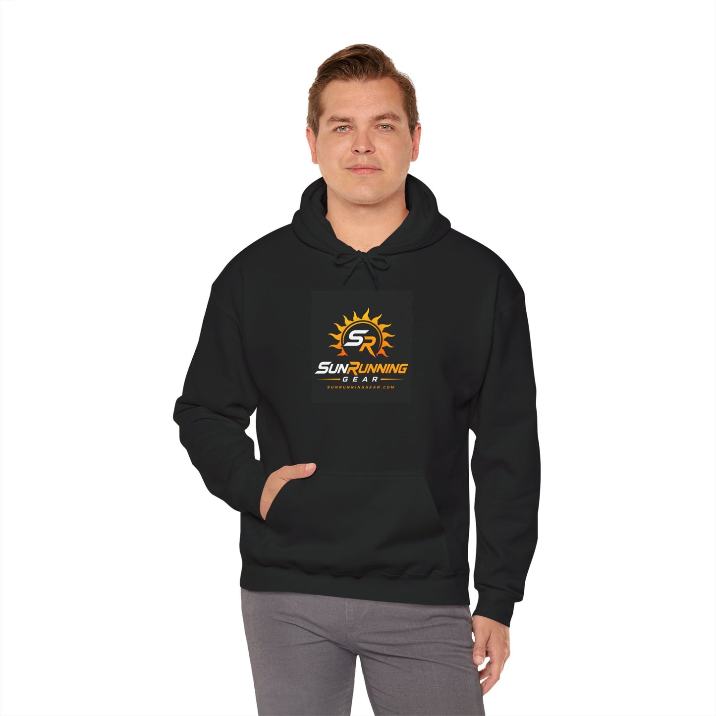 SunRunning Gear Logo Hoodie — Athletic Sun & SR Graphic Pullover