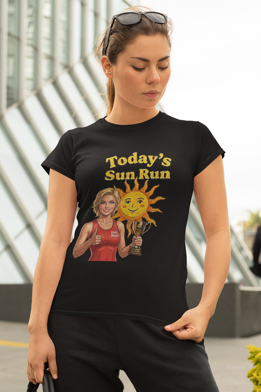 Sun Running Poker T-Shirt – Running Hot Graphic Tee | Poker Player Gift | Heater Mode Shirt