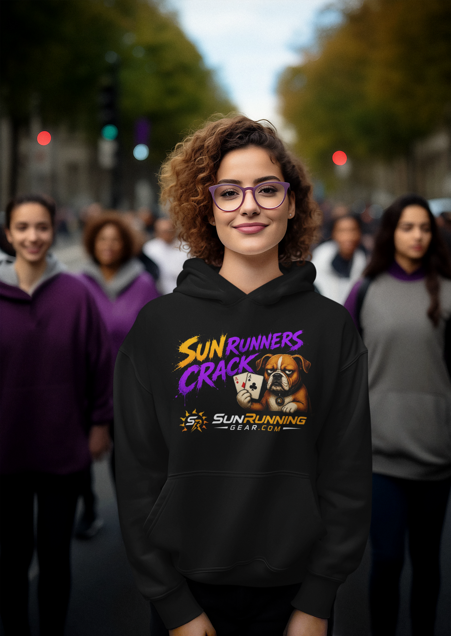 Hoodie — "SunRunners Crack" Retro Racing Logo Pullover