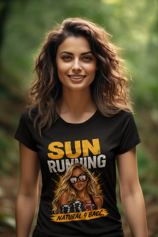 Sun Running Graphic T-Shirt — Retro Beach Babe